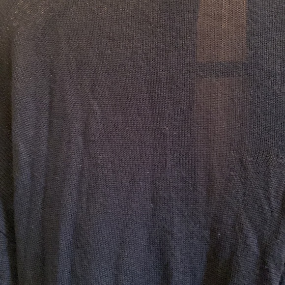 Joan Vass NY Open Front long Sleeve SharkBite Rib Detail Cardigan-Black - Picture 6 of 6